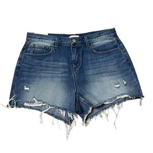 L’AGENCE Audrey Mid Rise Cut Off Jean Shorts